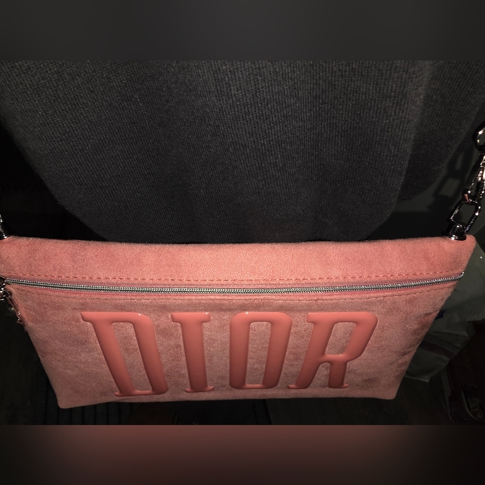 Dior Pink Suede Cossbody Bag. NWOT. Has Box - Picture 7 of 10